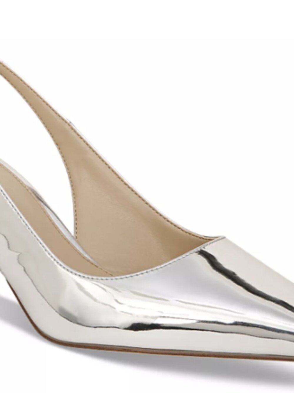 Sam Edelman Bianka Slingback Pump in Silver Size 7 - Picture 4 of 9